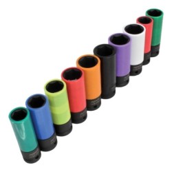 Nasadki udarowe do alufelg 1/2″ metryczne i calowe 10szt.