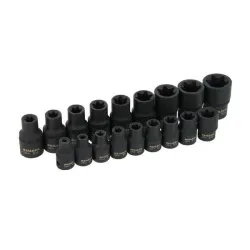 Набір торцевих головок e torx 3/8 та 1/2 18el