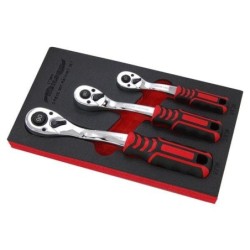 Zestaw 3 grzechotek w piance zakrzywione 1/4" 3/8" 1/2"