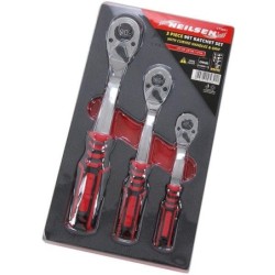 Zestaw 3 grzechotek w piance zakrzywione 1/4" 3/8" 1/2"