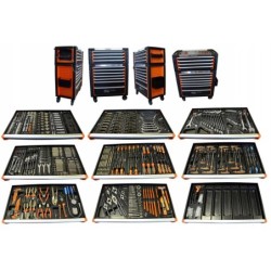 Wózek narzędziowy z wyposażeniem 736 elementów