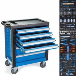 Wózek narzędziowy szafka z narzędziami 171 el hogert