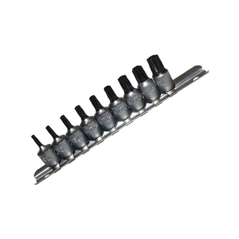 Nasadki torx pięciokątne ts z otworem ts10-ts50