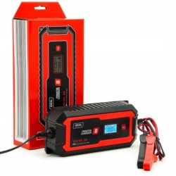 Prostownik automatyczny przenośny praktik charger 8 lcd 6/12v 1.2 - 300 ah