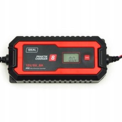 Prostownik automatyczny przenośny praktik charger 8 lcd 6/12v 1.2 - 300 ah
