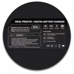 Prostownik automatyczny przenośny praktik charger 8 lcd 6/12v 1.2 - 300 ah