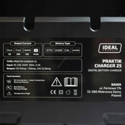 Inteligentny prostownik akumulatorowy 12v/24v 25a 10-500ah