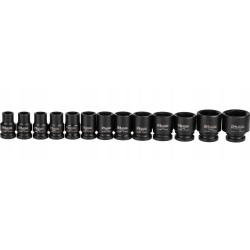 Impact socket set 1/2 10-30mm corona c4021