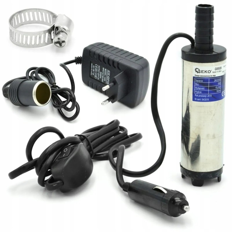 Pompka do spuszczania paliwa ropy oleju cpn 24v-230v 38 mm