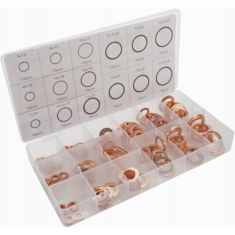 Podkładki miedziane 150szt podkładka miedziana