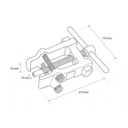 Ściągacz do łożysk / wycieraczek 35mm-80mm 2 ramienny asta