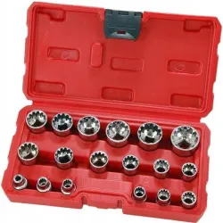 Sada šesťhranných kľúčov na ozubené kolesá torx 6-24 mm