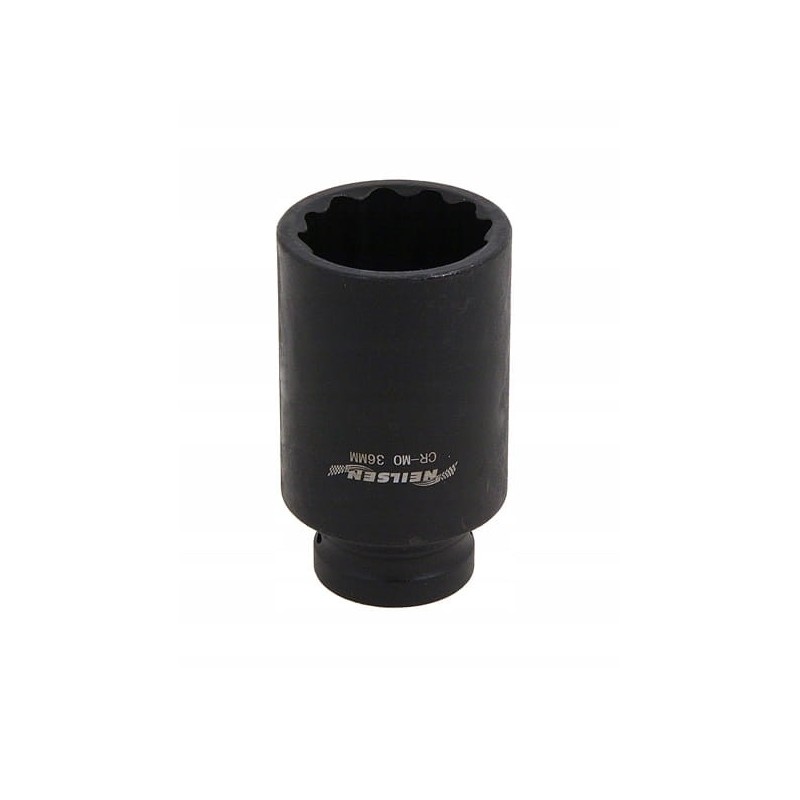 Nasadka udarowa długa 1 2 12kt. 36mm do piasty