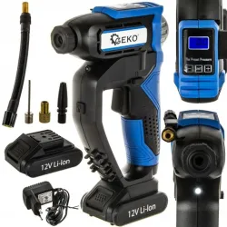 Kompresor pompka akumulatorowa 12v lcd 150psi geko