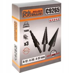 Wiertła stożkowe stopniowe hss 4-32mm richmann