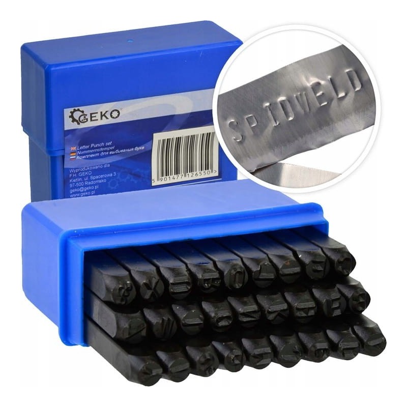 Numeratory litery znaczniki literowe 5mm kpl 27szt