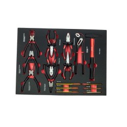 Wózek narzędziowy z zestawem 257 narzędzi (6 zestawów szufladowych