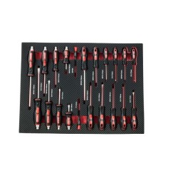 Wózek narzędziowy z zestawem 257 narzędzi (6 zestawów szufladowych