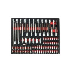 Wózek narzędziowy z zestawem 257 narzędzi (6 zestawów szufladowych