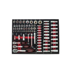 Wózek narzędziowy z zestawem 257 narzędzi (6 zestawów szufladowych