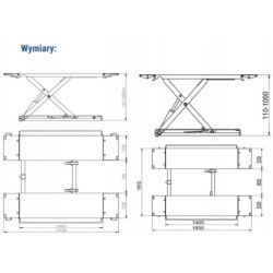 Podnośnik nożycowy castex qjy-s2e elektryczna blokada