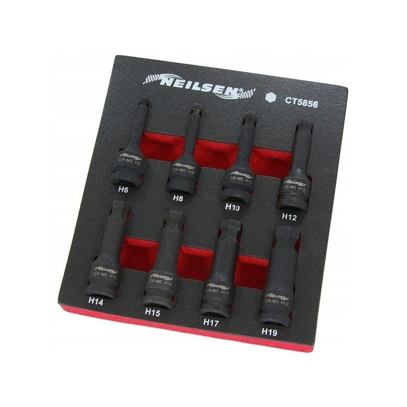 Klucze hex imbus długie udarowe h6-h19 neilsen