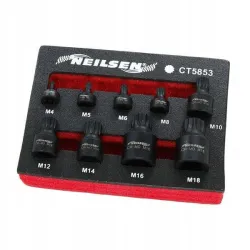 Klucze spline xzn m4-m18 udarowe krótkie neilsen
