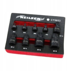 Klucze spline xzn m4-m18 udarowe krótkie neilsen