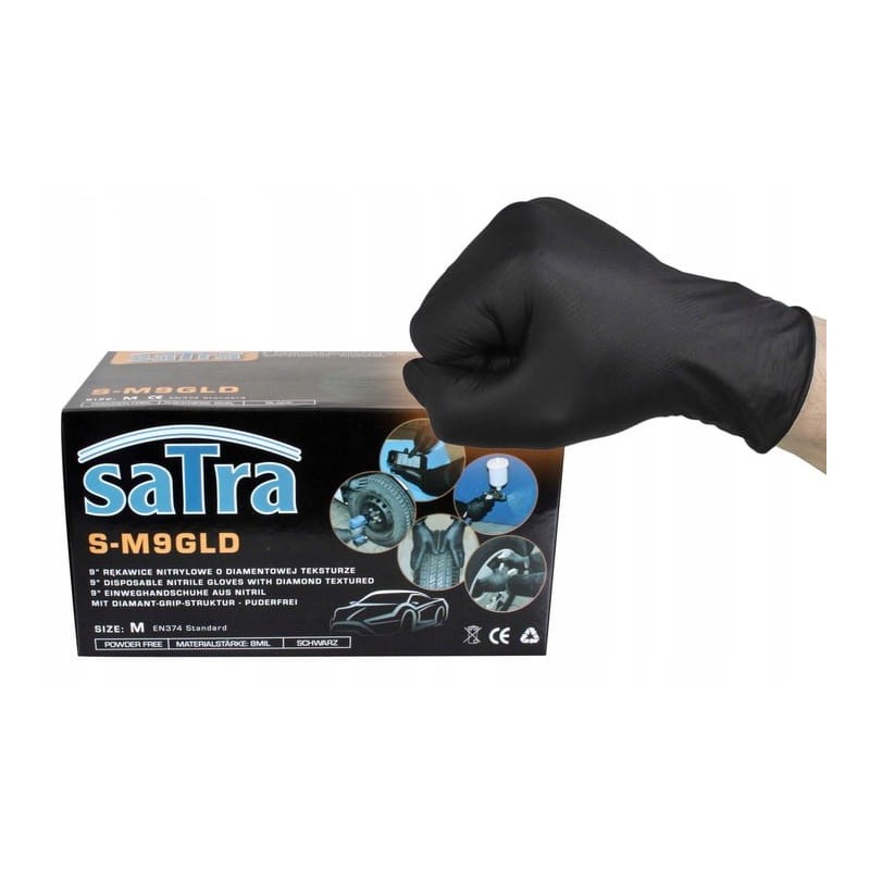 Rękawice nitrylowe diamentowa tekstura m 100 szt