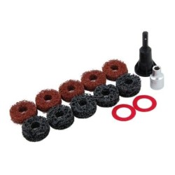 Brushes for cleaning hubs and brake discs