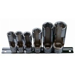 Open sockets 3/8", 10-19 mm, 6 pcs.