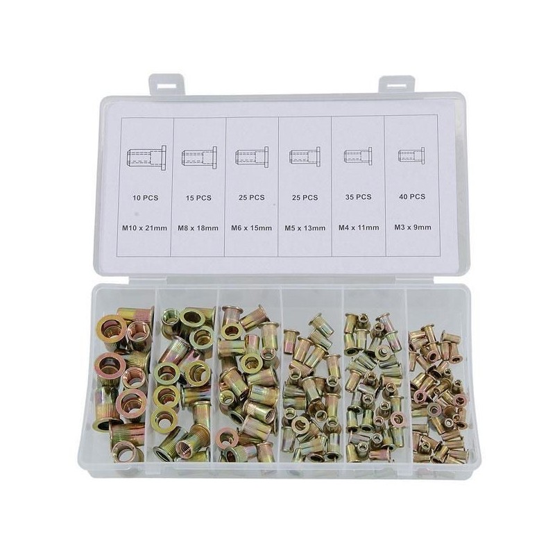 Nitonakrętki stalowe m3 m4 m5 m6 m8 m10 150 szt