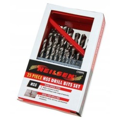 Wiertła do metalu zestaw wierteł hss 25el neilsen