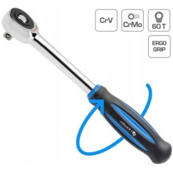 Grzechotka z obrotową rękojeścią 1/2" hogert