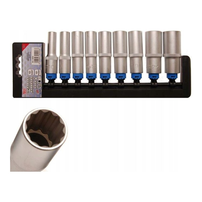 Zestaw nasadek 12 kąt 10-24mm długie