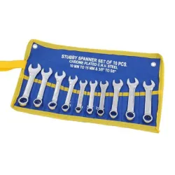 Metric short ring spanners inch 10-15mm 3/8-5/8