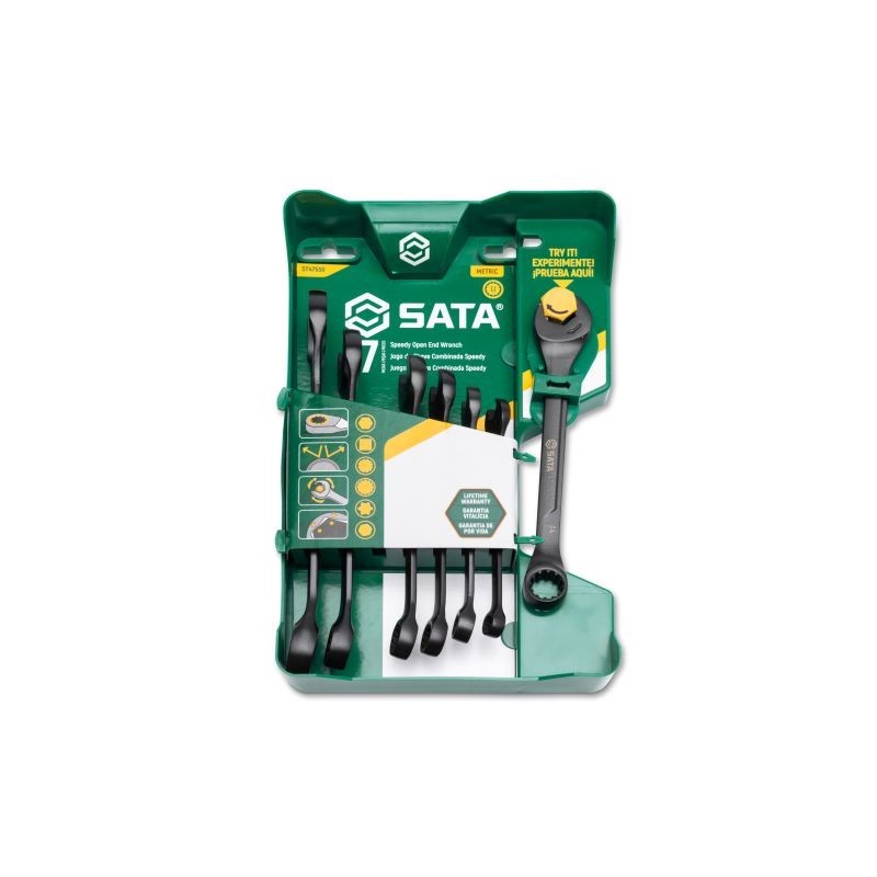 Klucze płasko oczkowe z płaską grzechotką 8-17 mm