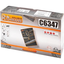 Zestaw klucze płasko oczkowe 47el corona