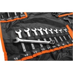 Zestaw klucze płasko oczkowe 47el corona