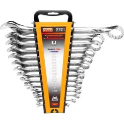 Klucze płasko oczkowe calowe 1/4-1-1/4 14 el