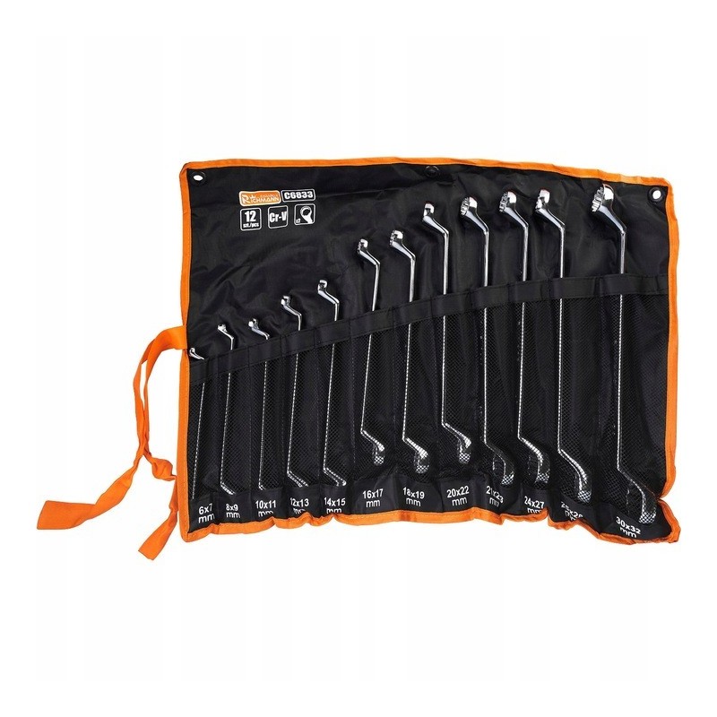 Zestaw kluczy klucze oczkowe gięte płachta 6-32mm c6833