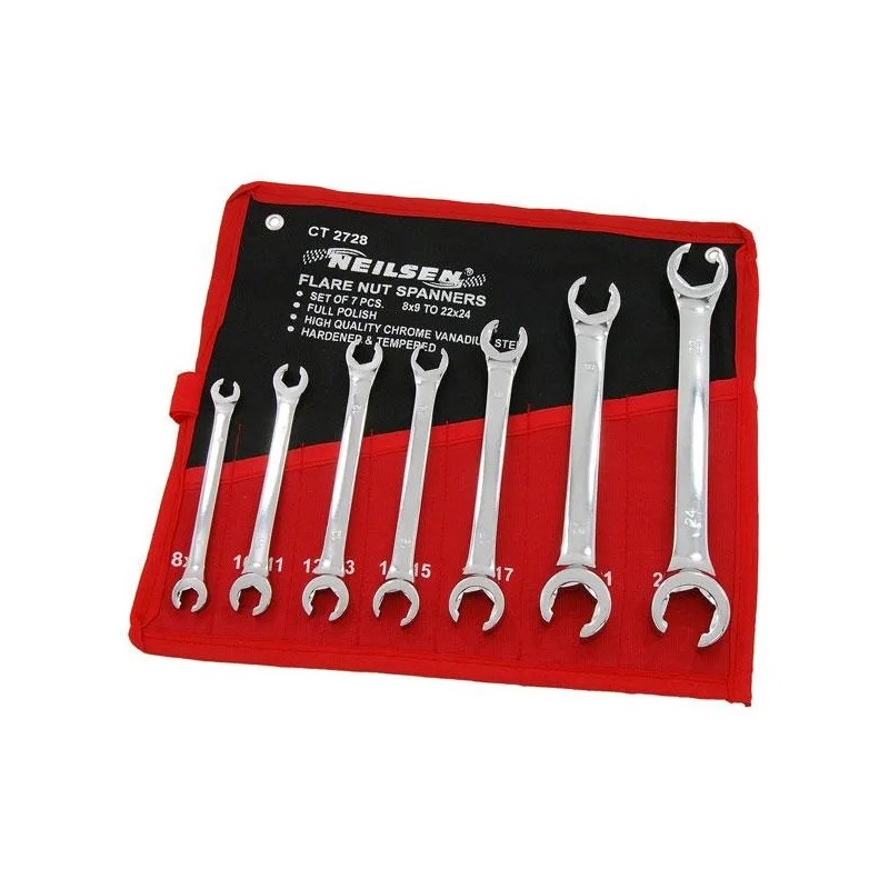 Klucze do przewodów hamulcowych oczkowe otwarte