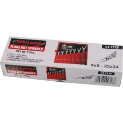 Klucze do przewodów hamulcowych oczkowe otwarte