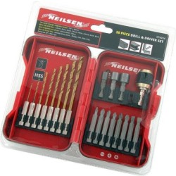 Wiertła hss bity nasadki hex do wkrętarki 20el