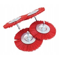 Szczotka na wiertarkę nylonowa tarczowa 100mm 4 sztuki satra