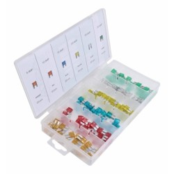 Bezpieczniki samochodowe zestaw mikro 120 sztuk