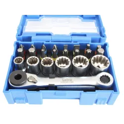 Zestaw nasadek kluczy vario plus bitów 1/4'' satra