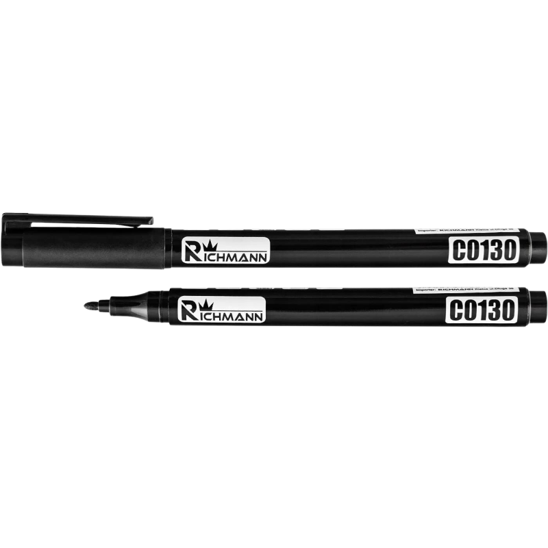 Marker budowlany czarny cienki 1mm richmann c0130