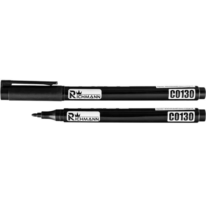 Marker budowlany czarny cienki 1mm richmann c0130