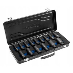 Set of 1/2" impact sockets 15 pcs. long